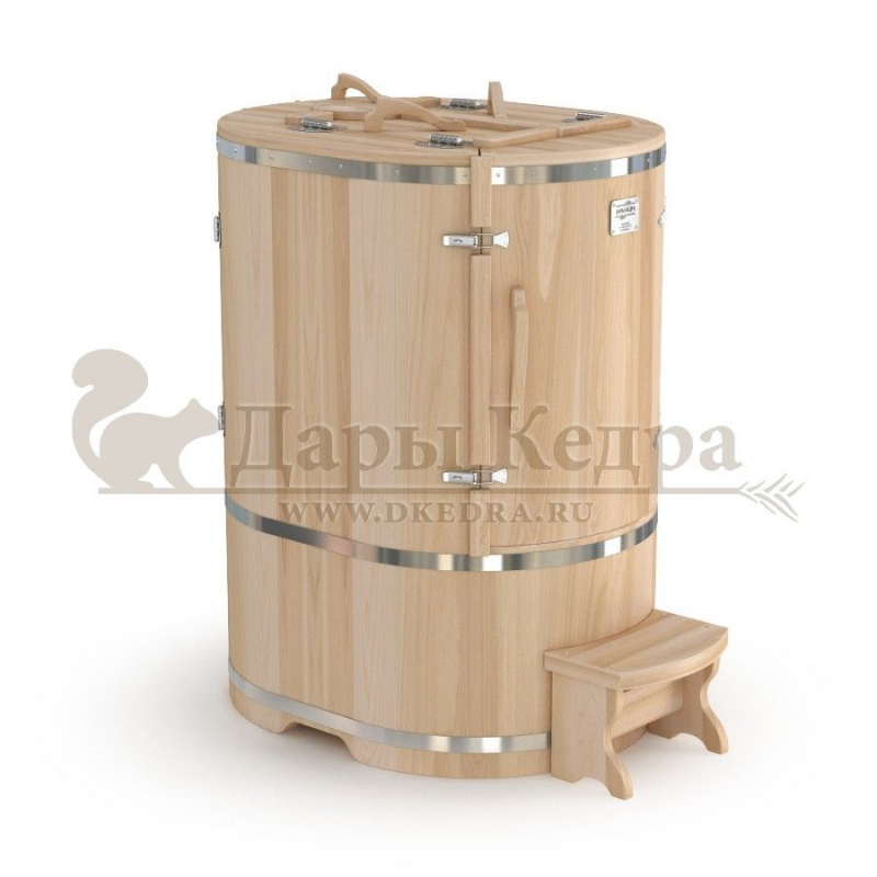 Кедровая бочка (фитобочка) овальная со встроенным парогенератором «Профессиональная» Кедровая бочка (фитобочка) овальная со встроенным парогенератором «Профессиональная»