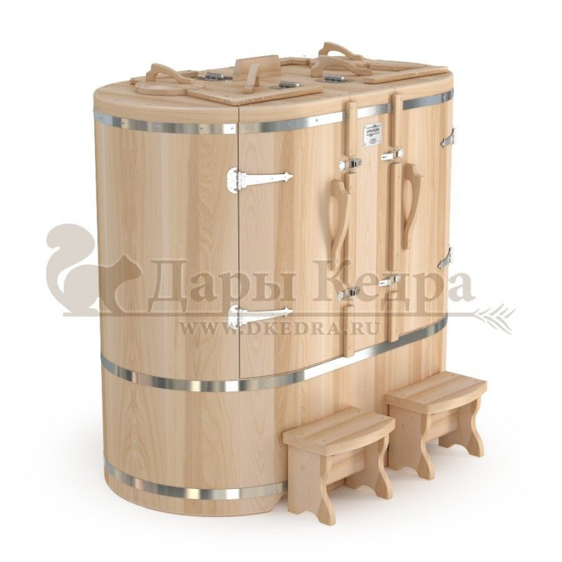 Кедровая бочка (фитобочка) двухместная «Классическая» Кедровая бочка (фитобочка) двухместная «Классическая»