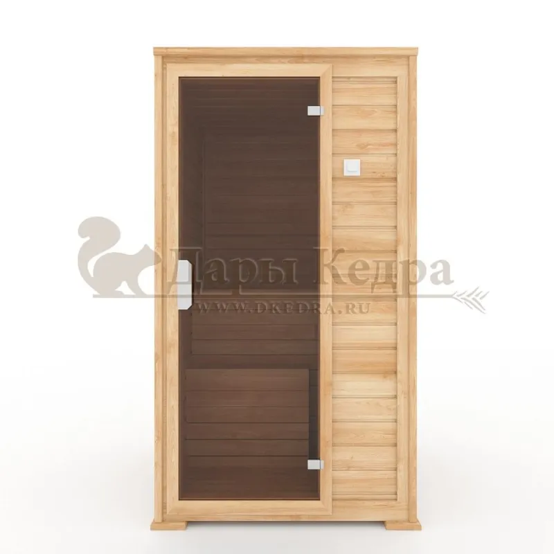 Одноместная финская сауна кабина из кедра с электрокаменкой